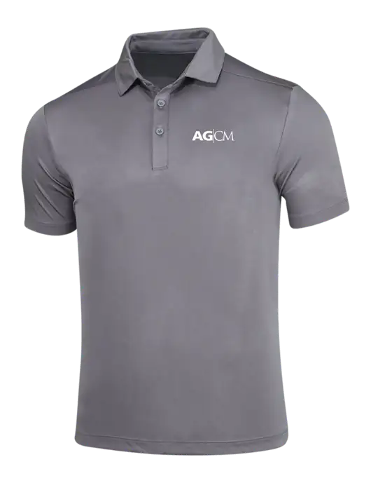 Dark Smoke Grey Posi-UV Pro Polo w/AG|CM Logo