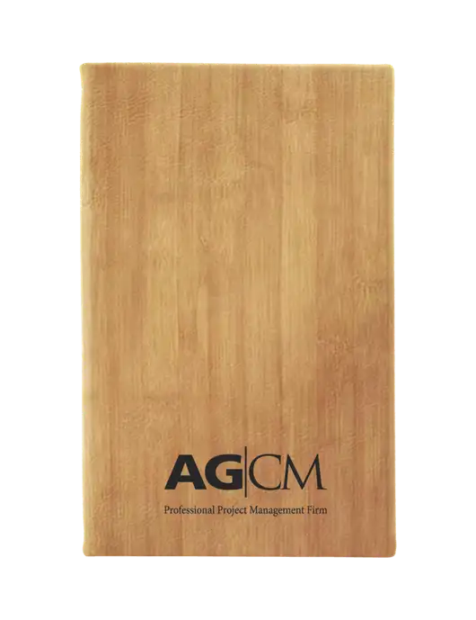 Bamboo Leatherette 5.25 x 8.25 Journal w/AG|CM Logo