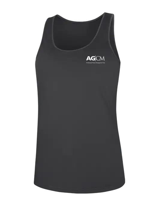Womens Dark Grey PosiCharge Competitor Racerback Tank w/AG|CM Logo