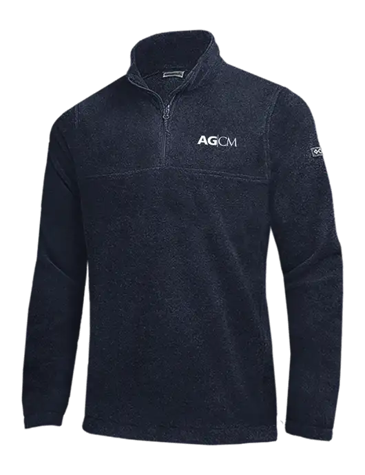 Columbia Navy Steens Mountain Fleece 1/2 Zip Pullover w/AG|CM Logo