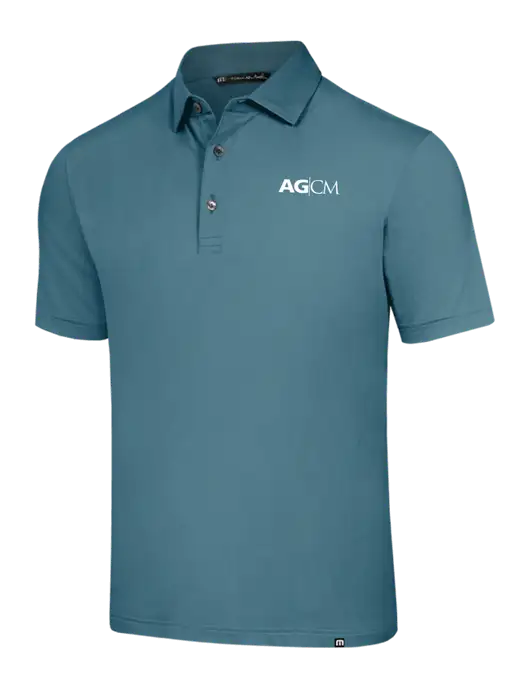 TravisMathew Sapphire Medium Glenview Solid Polo w/AG|CM Logo