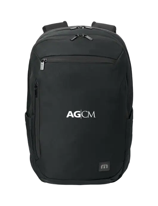 TravisMathew Black Duration Backpack w/AG|CM Logo