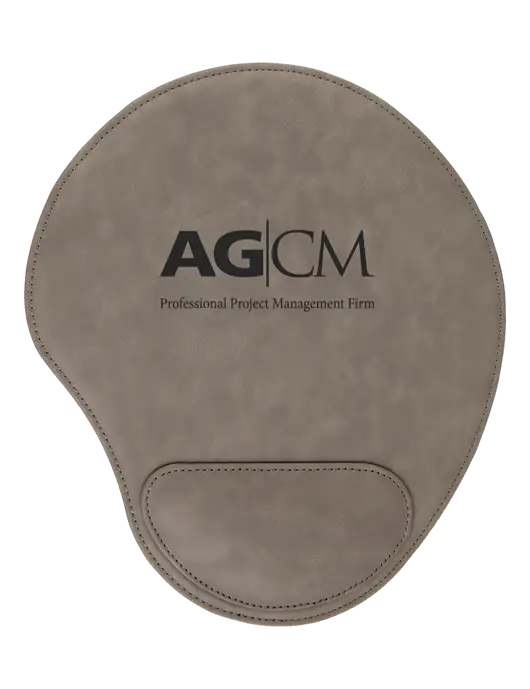 Gray Leatherette Mouse Pad w/AG|CM Logo