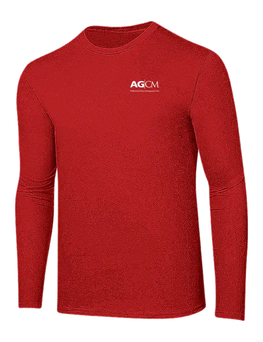 Ring Spun Dark Red 4.5 oz Long Sleeve T-Shirt w/AG|CM Logo
