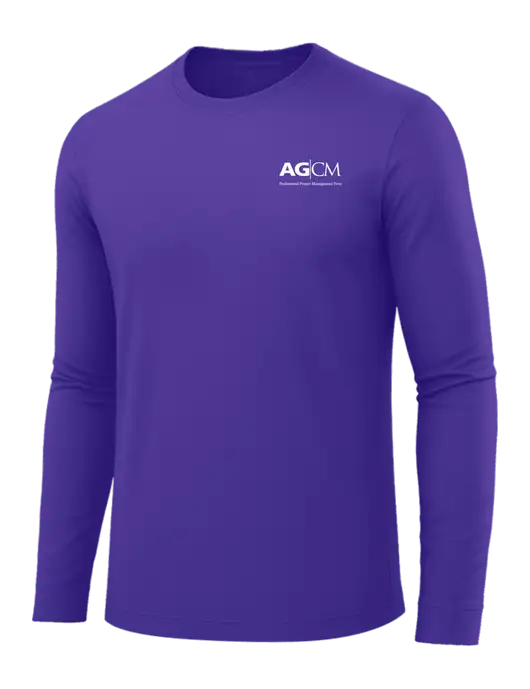 Long Sleeve Purple PosiCharge Competitor Tee w/AG|CM Logo