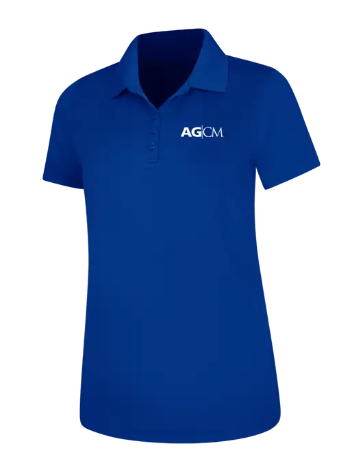 Dark Royal Womens Dry Zone UV Mesh Polo w/AG|CM Logo