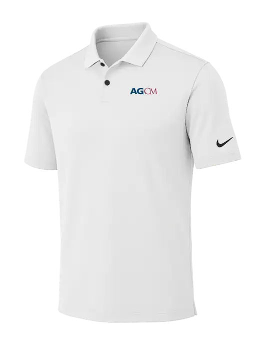 Nike White Dri-FIT Vapor Polo w/AG|CM Logo