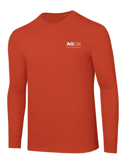 Core Blend Dark Orange Long Sleeve Tee w/AG|CM Logo