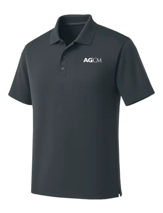 Dark Grey Dry Zone UV Micro Mesh Polo w/AG|CM Logo