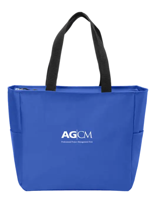Everyday True Royal Zip Tote  w/AG|CM Logo