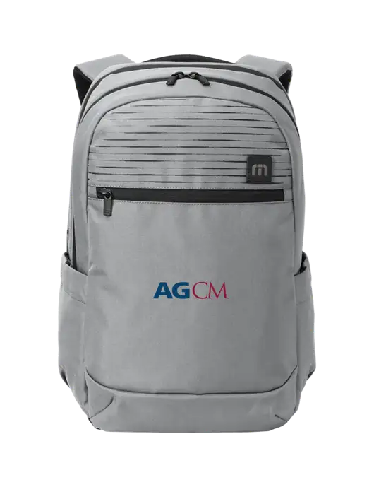 TravisMathew Light Grey Approach Backpack w/AG|CM Logo