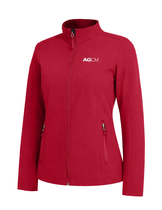 Red Womens Core Soft Shell Jacket w/AG|CM Logo