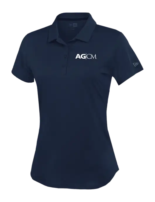 New Era Womens Power Navy Polo w/AG|CM Logo