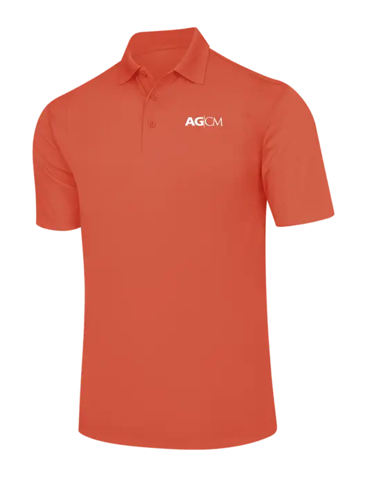 Orange Micropique Sport-Wick Polo w/AG|CM Logo