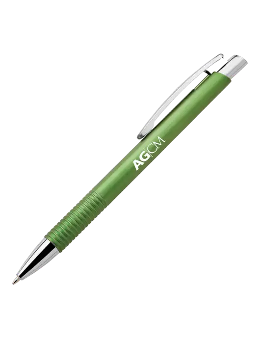 Malay Green Ballpoint Pen - Blue Ink w/AG|CM Logo