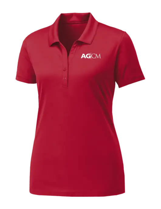 Womens Cardinal PosiCharge Competitor Polo w/AG|CM Logo