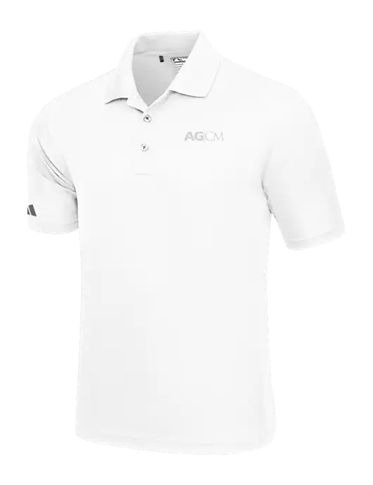 Adidas White Basic Sport Polo w/AG|CM Logo