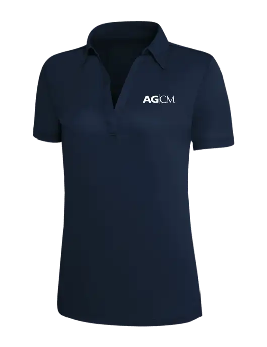 Navy Silk Touch Womens Performance Polo w/AG|CM Logo