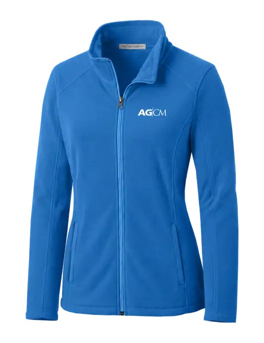 Light Royal Womens Microfleece Jacket w/AG|CM Logo