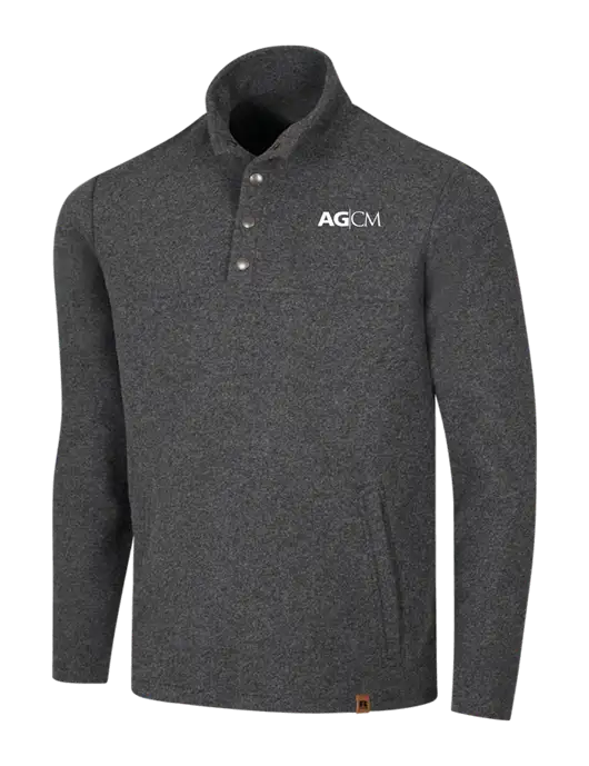 Russell Outdoors Dark Grey Heather Basin Snap Pullover w/AG|CM Logo