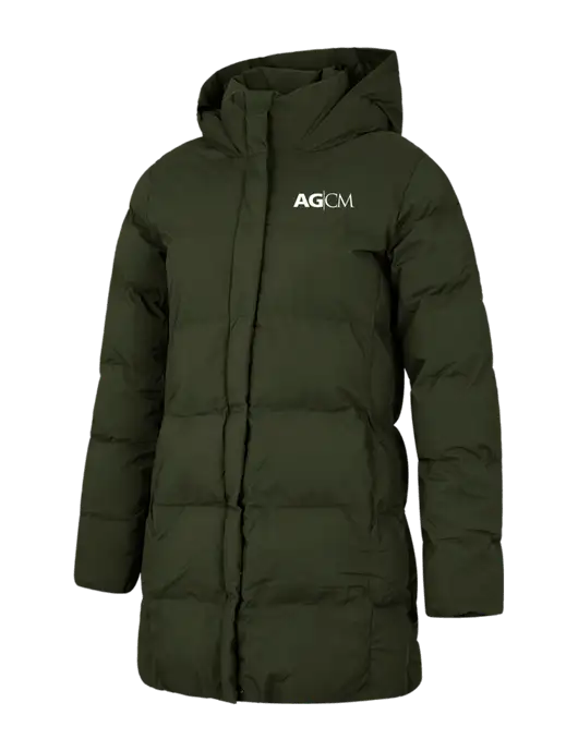Mercer+Mettle Womens Dark Green Puffy Parka  w/AG|CM Logo