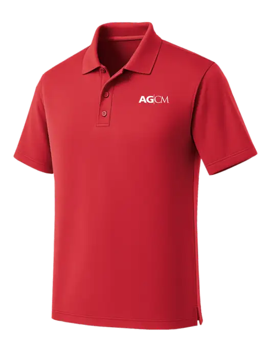 Red Dry Zone UV Micro Mesh Polo w/AG|CM Logo