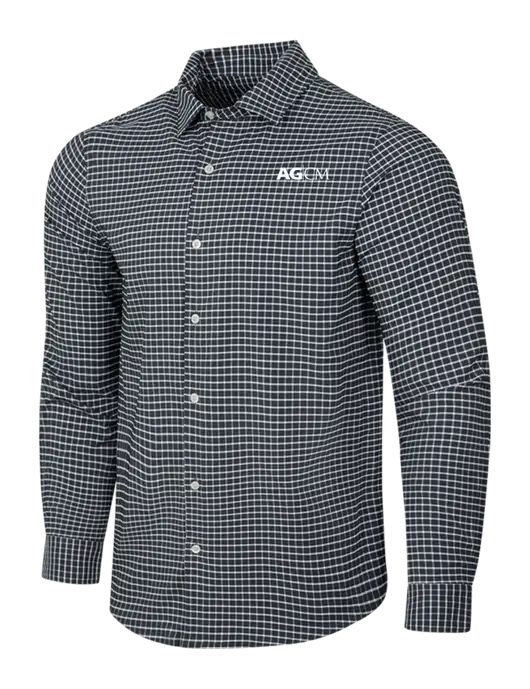 Dark Grey/White City Stretch Shirt w/AG|CM Logo