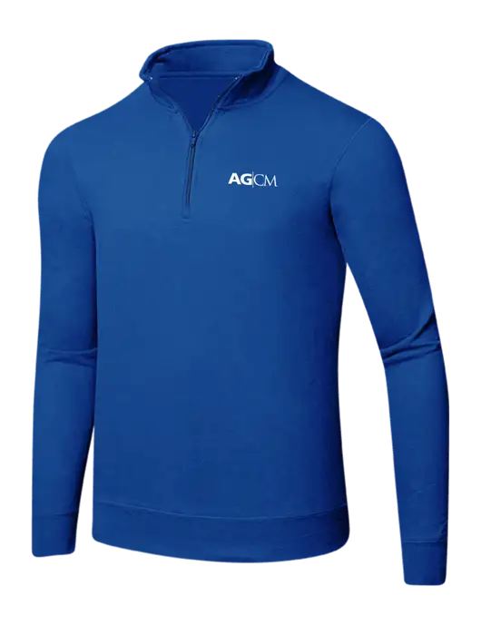 True Royal 8.5 oz Ring Spun 1/4 Zip Pullover Sweatshirt w/AG|CM Logo