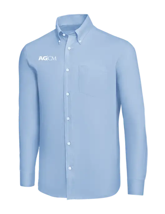 Brooks Brothers Light Blue Wrinkle-Free Stretch Nailhead Shirt w/AG|CM Logo