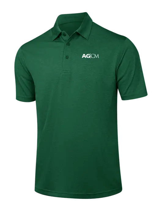 Dark Green Heather Contender Polo w/AG|CM Logo