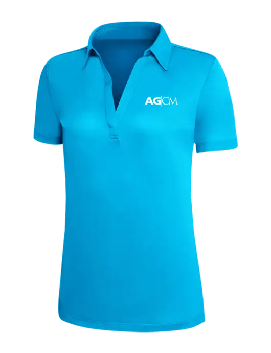 Sapphire Blue Silk Touch Womens Performance Polo w/AG|CM Logo