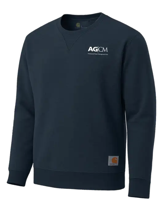 Carhartt Navy Midweight Crewneck Sweatshirt w/AG|CM Logo