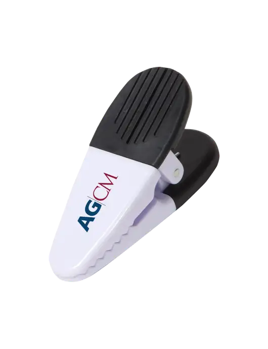 Magnetic White Power Clip w/AG|CM Logo