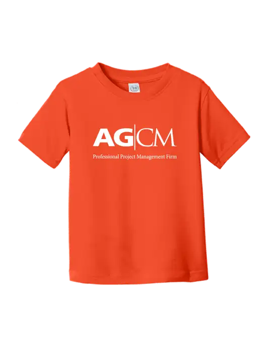 Rabbit Skins Orange Toddler Fine Jersey Tee w/AG|CM Logo