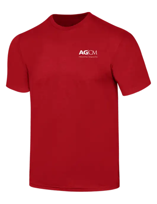 Simply Soft Red 4.5oz  Poly/Combed Ring Spun Cotton T-Shirt w/AG|CM Logo