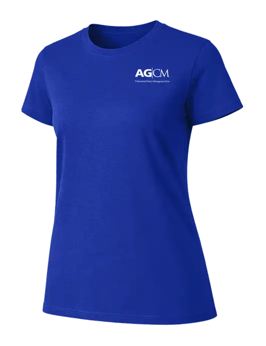 Womens Ring Spun Royal 4.5 oz T-Shirt w/AG|CM Logo
