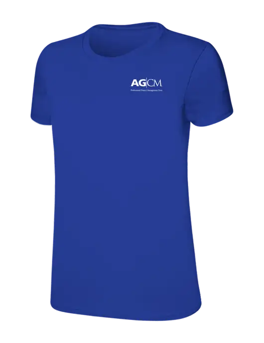 Womens Ring Spun Royal 4.5 oz T-Shirt w/AG|CM Logo