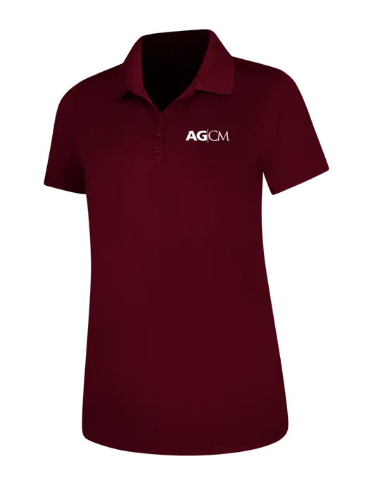 Maroon Womens Dry Zone UV Mesh Polo w/AG|CM Logo