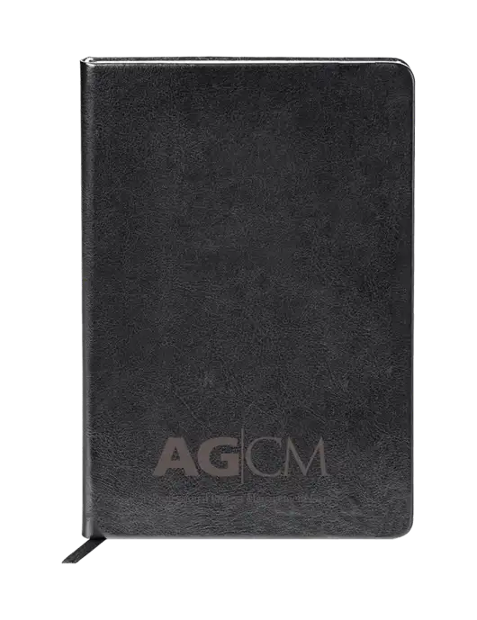 Fabrizio Black Hard Cover 5.75 x 8.3 Journal w/AG|CM Logo