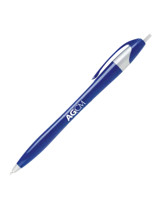 Novella Navy/Silver Corporate Pen- Blue Ink w/AG|CM Logo
