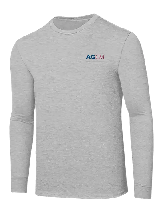 Core Blend Light Grey Heather Long Sleeve Tee w/AG|CM Logo