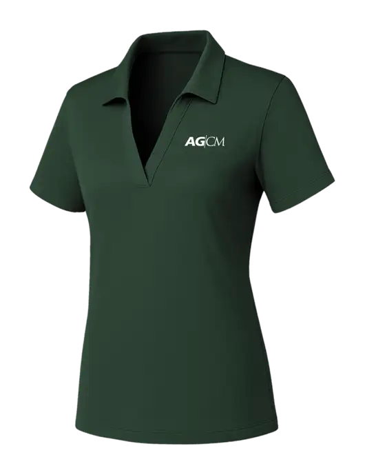 Womens Dark Green PosiCharge RacerMesh Polo w/AG|CM Logo