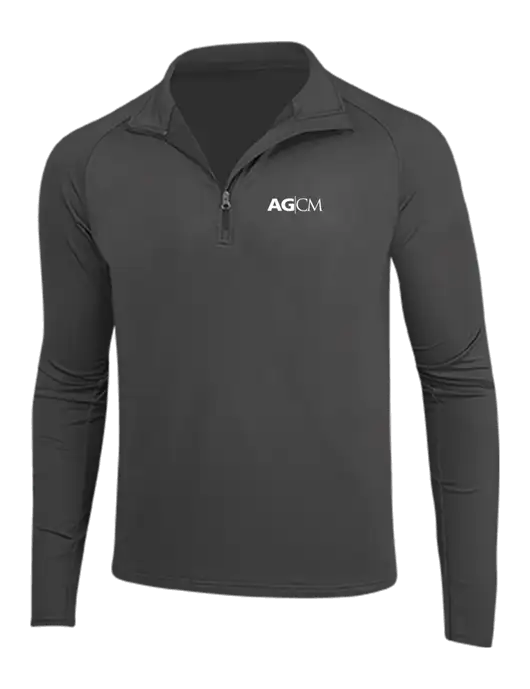 Charcoal Grey Sport Wick Stretch 1/4 Zip Pullover w/AG|CM Logo