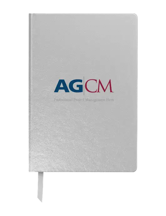 Achieve Silver Hardcover Journal, 5.5 x 8.37 w/AG|CM Logo