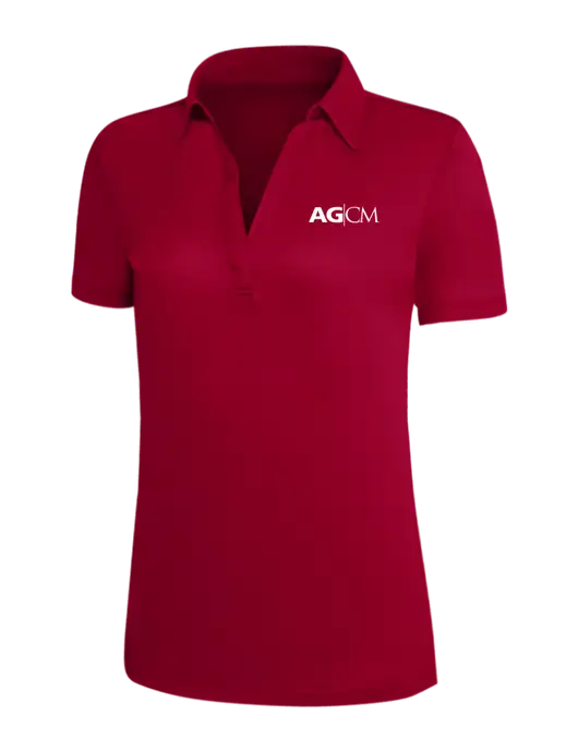 Red Silk Touch Womens Performance Polo w/AG|CM Logo