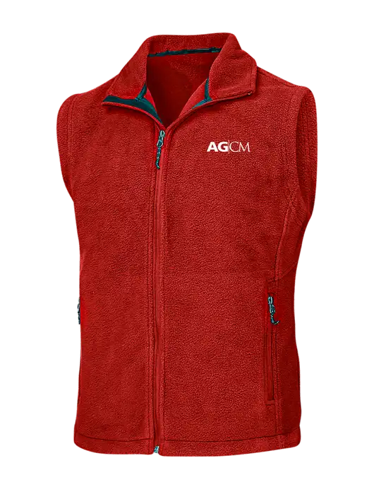 Red Fleece Vest w/AG|CM Logo