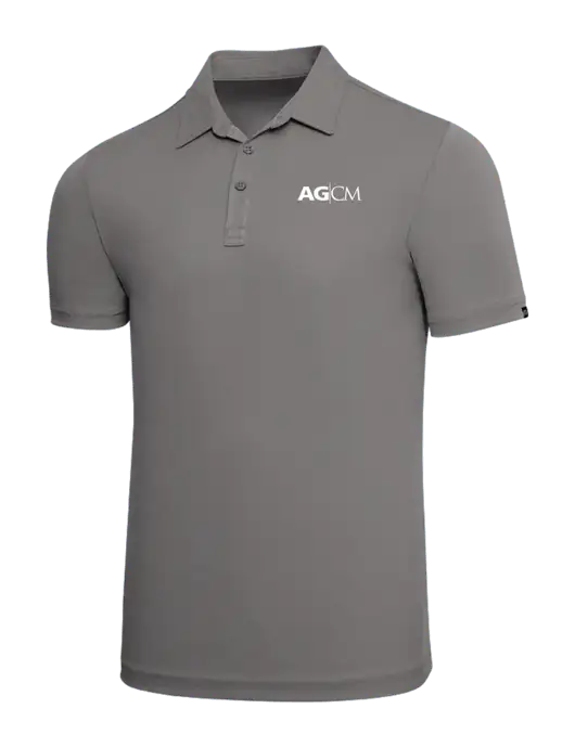 TravisMathew Grey Solid Oceanside Polo w/AG|CM Logo