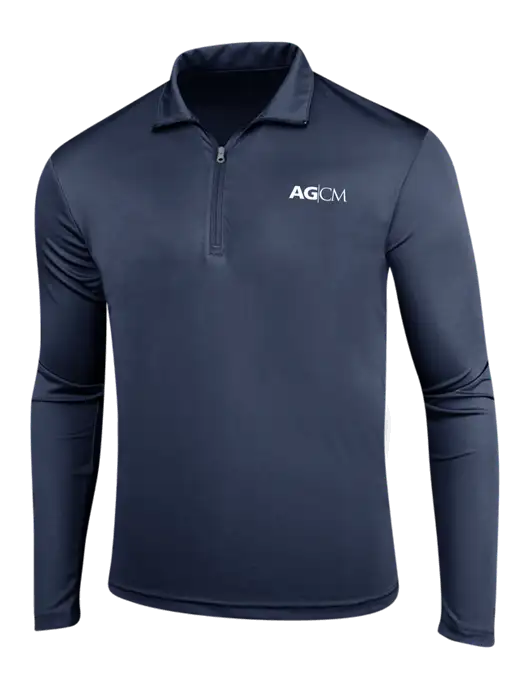 Navy PosiCharge Competitor 1/4 Zip Pullover w/AG|CM Logo