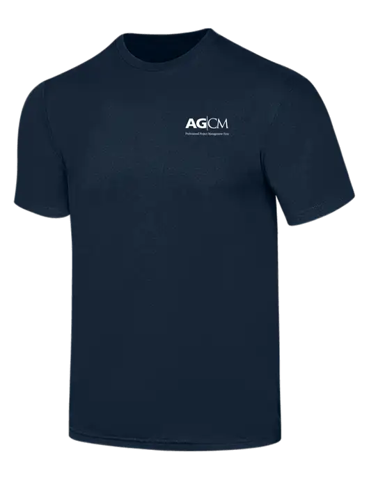 Simply Soft Navy 4.5oz  Poly/Combed Ring Spun Cotton T-Shirt w/AG|CM Logo