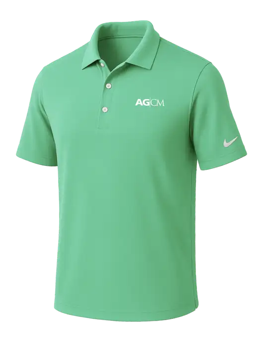 NIKE Very Light Green Dri-Fit Micro Pique Polo w/AG|CM Logo